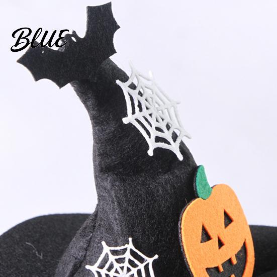Pet Halloween Hat Dog Hat Adjustable Cat Witch Pumpkin Bat Cobweb for Small Medium Dogs Cats Holiday Costume Photo Prop Medium-sized