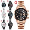Relógios da moda Negócios Aço inoxidável Relógio de quartzo Masculino Calendário Relógio de pulso para lazer Esportes ao ar livre Corrida Trabalho