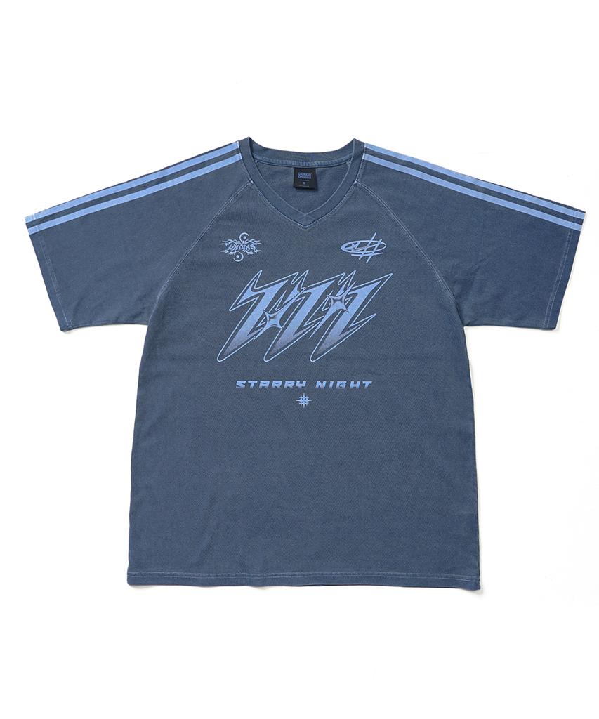 GAKKAI UNIONS Starry Night Pigment Short Sleeve T-Shirt Dive Blue
