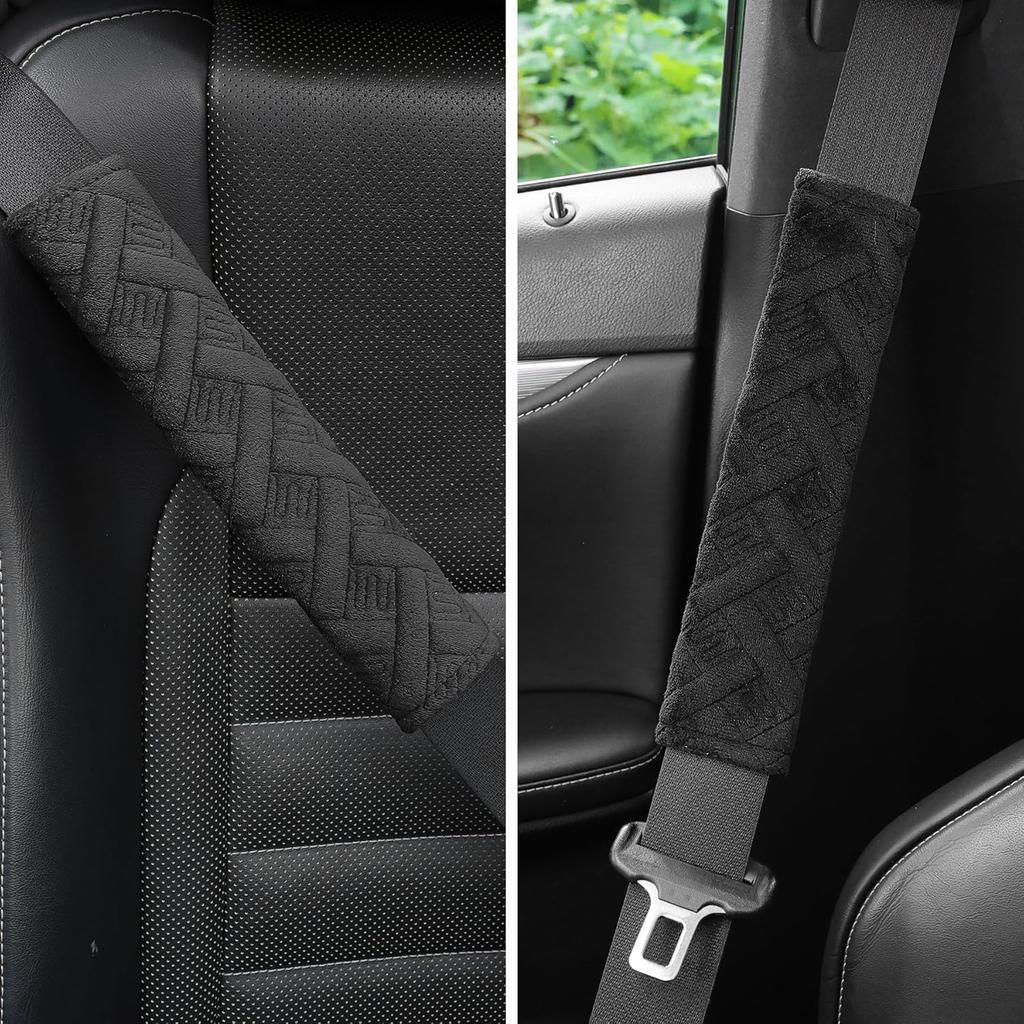JUSTTOP 2-Pack Universal Car Seat Belt Pads Cover For A More Comfortable Driving, Seat Belt Shoulder Strap Covers Harness Pad For Car Interior