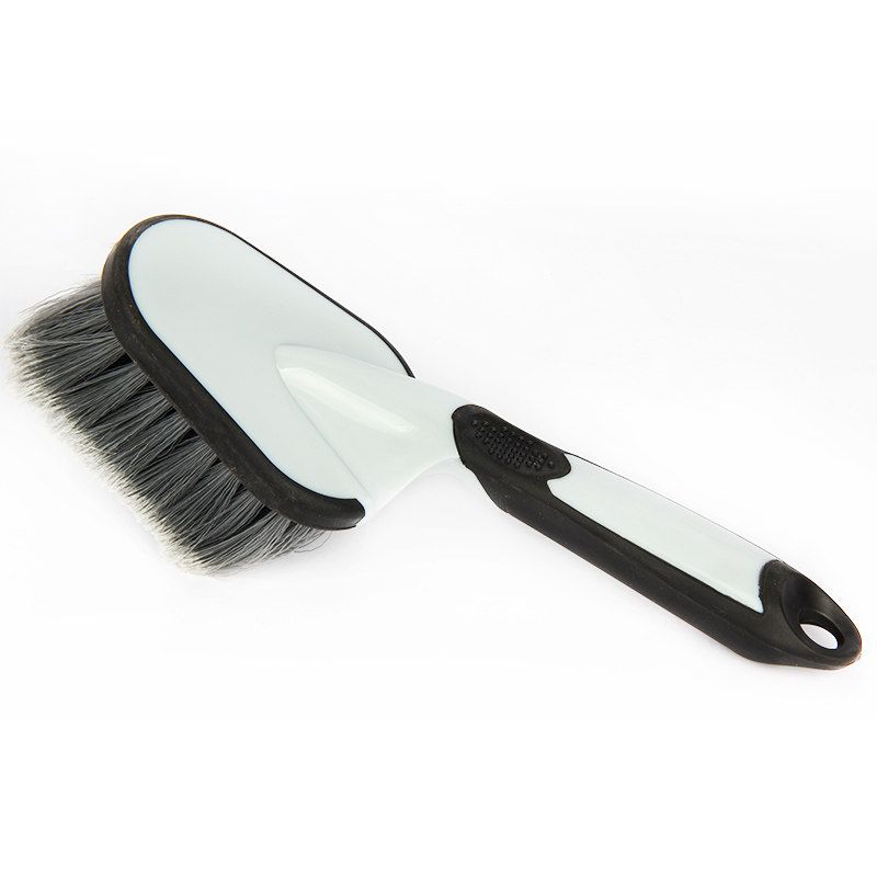 Car Wheel Hub Cleaning Brush Multifunctional Steel Rim Cleaning Brush Soft Brush Car Foot Pad Brush Tire Cleaning Brush Black