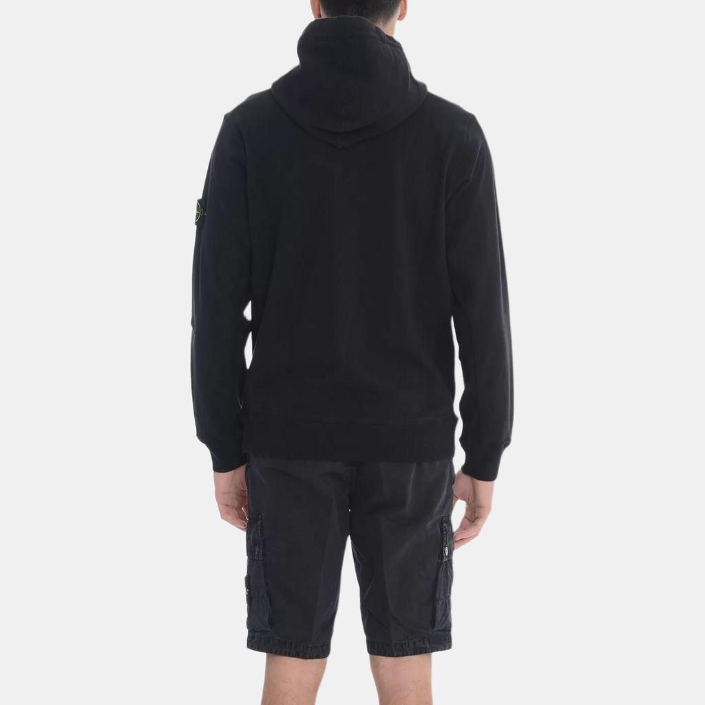 Stone Island Solid Color Pullover Hoodie Long Sleeve Men hoodies Black K1S1561000-37S0060-V0029