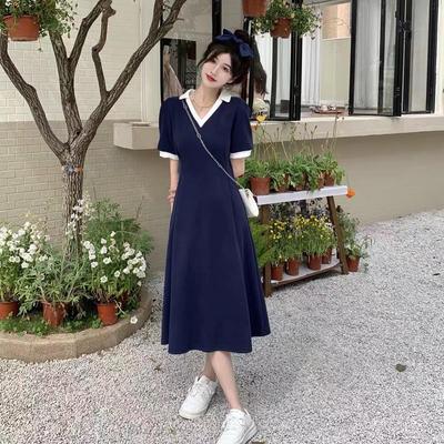 French Niche Sommer 2025 A-Linien-Kleid mit V-Ausschnitt