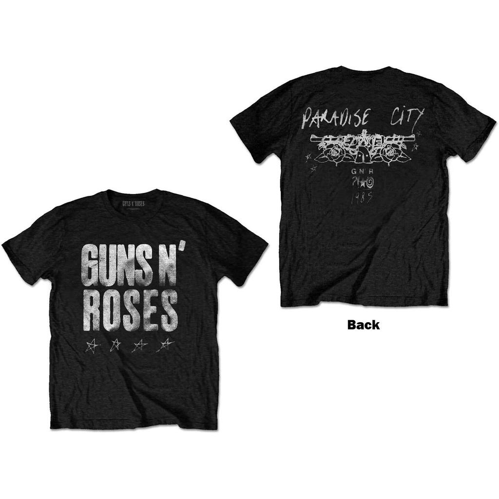 Guns N' Roses T-Shirt für Herren: Paradise City Stars (Zurück drucken)