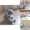 Large Realistic White Tiger Plush Animal 30cm Hairy Stuffed Toy Perfect For Kids