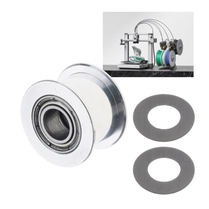 High Speed 3D Printer Idler Pulley with Smooth Belt Idler for X1C/P1P/P1S 3D Printer Enhances Printing Accuracy