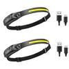 LED Headlamp Sensor Headlight USB Rechargeable Camping Search Light Head Flashlight With Built-in Battery Outdoor Work Light