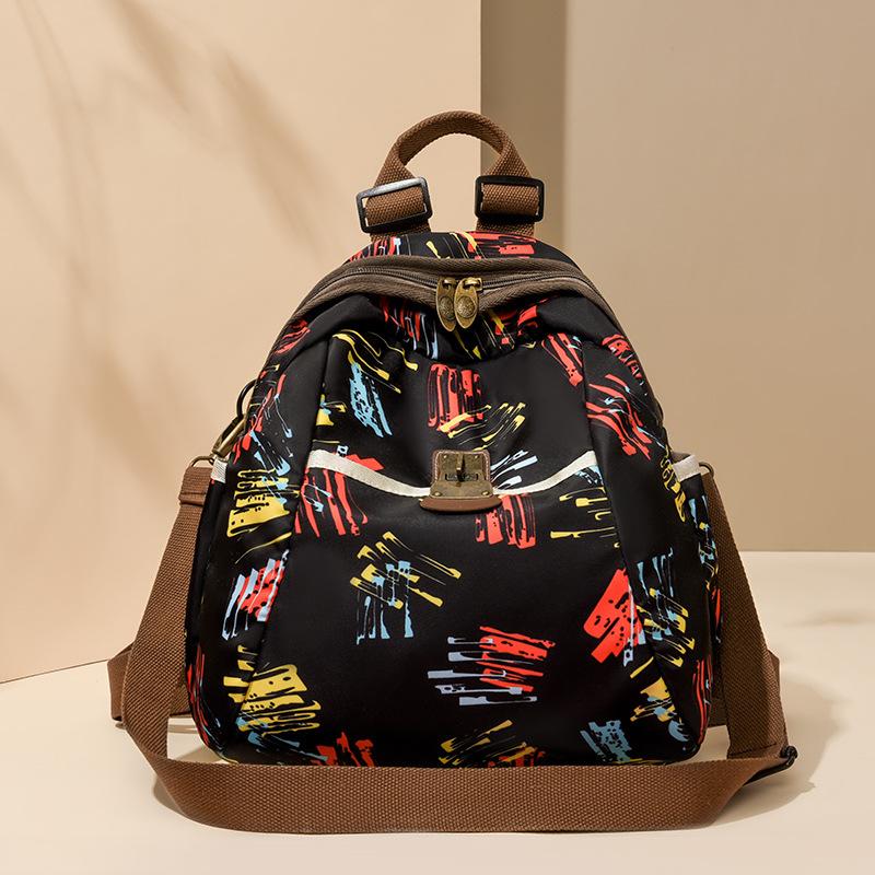 Commuter Backpack Women's Printed Backpack Travel Bag