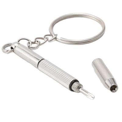 Eyeglass Screwdriver Portable Stainless Steel Keychain Screwdriver Sunglasses Watch Screwdriver 3 In 1 Repair Kit Tools ARI