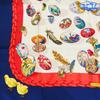 Used HERMES scarf Calle 90 COUVEE D'HERMES Hermes egg silk Navy white Fashionable