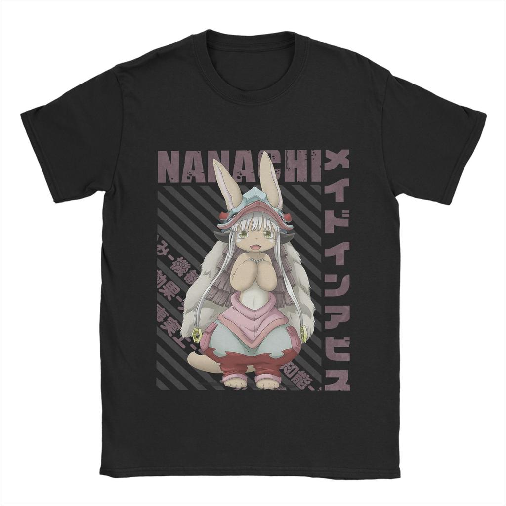 Men Made in Abyss T Shirt Nanachi Cotton Tops Funny Short Sleeve O Neck Tee Shirt Adult T-Shirts