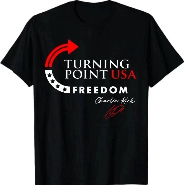 Charlie Kirk Turning Point USA Unisex T-Shirt Inspired Heavy Cotton Graphic Tee Unisex T-Shirt S