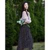 Women's Summer Tie-Knit Cardigan & Printed Chiffon Dress Set
