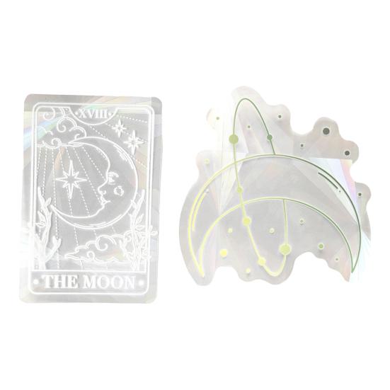 

2 листа радужных призматических стеклянных наклеек, водонепроницаемая самоклеящаяся пленка для окон ярких цветов F