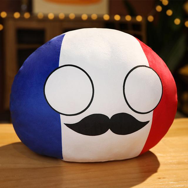 Cartoon Polandball Country Ball Toy Plush Pendant Plush Doll National Flag Ball USSR USA FRANCE RUSSIA UK JAPAN GERMANY ITALY