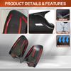 2PCS Rear View Mirror Cover Left Right Side ABS Black Door Wing Mirror Cover Cap for Mazda 3 Mazda 6 2003-2008