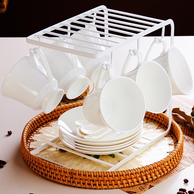 White Bone China Ceramic Latte & Tea Cup
