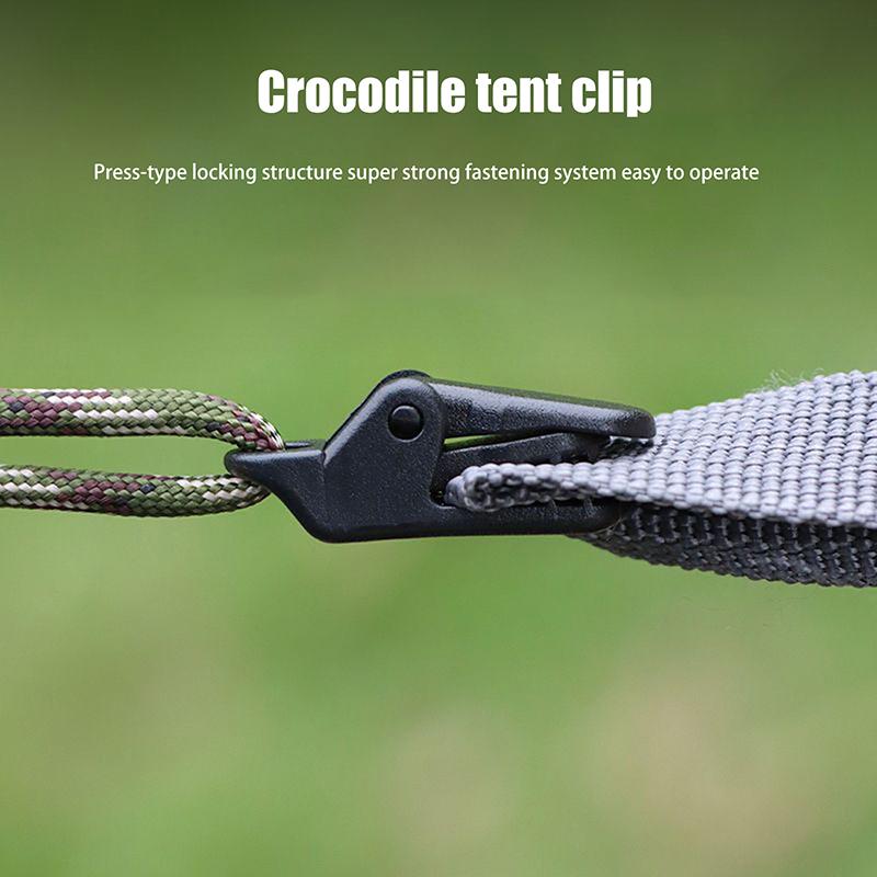 Tarp Clips 10-Pack Black Crocodile Clip Small Outdoor Camping Awning Point Hook Tent Windbreak Clamp