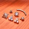 G23 Titanium ASTM-F136 Piercings Eyebrow Internal thread Eyebrow Piercings Body Zircon For Women zircon Earring