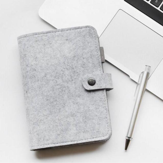 Cross-Border Felt Leather Loose-Leaf Diary Notebook