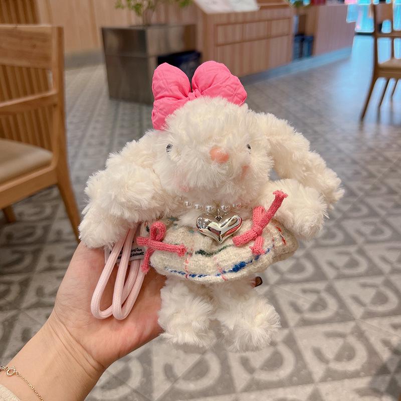 Lop-Eared Rabbit Plush Keychain: Cute Cartoon Pendant and Ornament