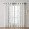 Simple Modern Jacquard Leaf Window Screen Living Room Bedroom Balcony Hollow Transparent Curtain