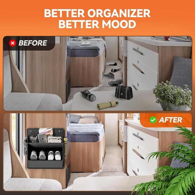 1PC RV Shoe Storage with Adhesive Tape Door Shoe Rack with Large Deep Pockets Suitable for Campers Narrow Space Wardrobe Storage