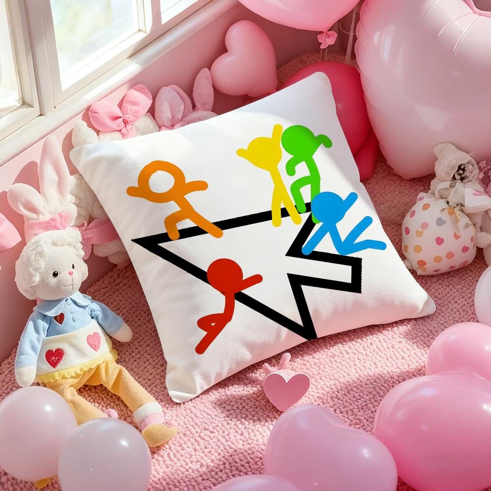 Арт Стикмен А-Алан Беккер Наволочка с принтом для Подушки на Диван в Гостиной и Декора Спальни 12x12Inch