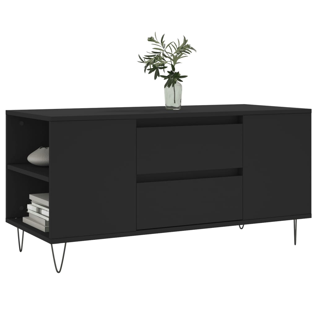 Coffee Table, Black, 102x44.5x50 Cm, Wood-based Material