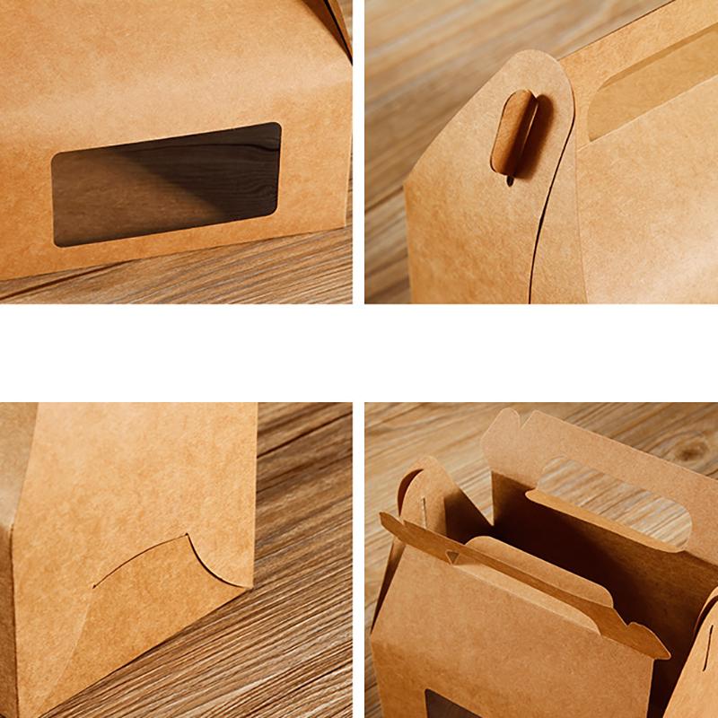 WTEMPO Clear Window Foldable Paper Gift Boxes Daily Items Dispaly Packaging Boxes Party Favor Decor Portable Universal Storage Boxes
