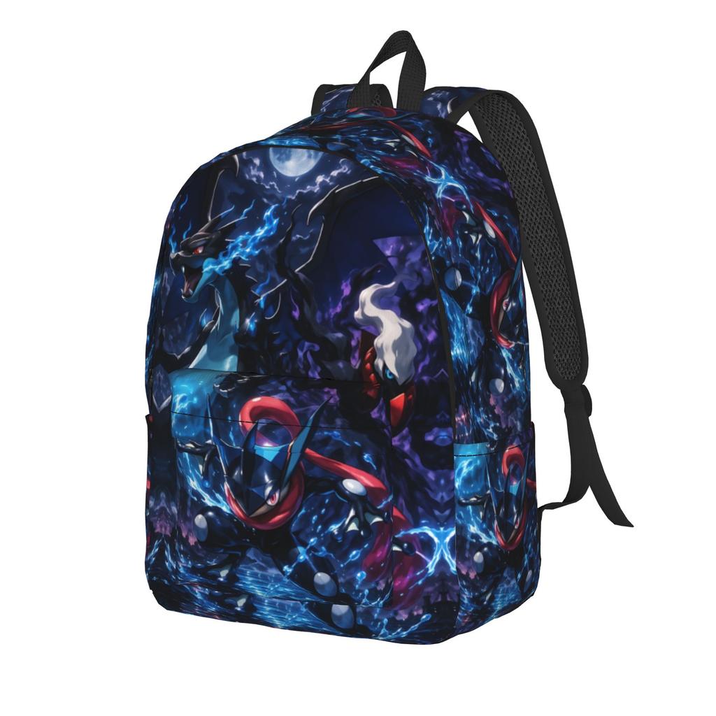 Fashion Pokemon Gyarados Moon Night Sky Art Print Backpack  Mochilas Daily For Work Office Large Capacity Rucksack