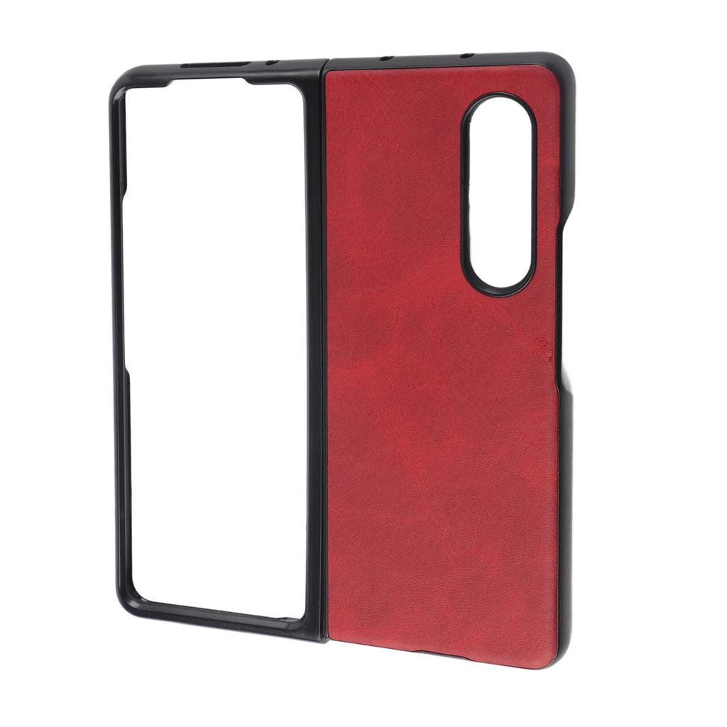 Leder Hartschale für Samsung Galaxy Z Fold 3 Handy Kratzfeste Stoßfeste Hülle
