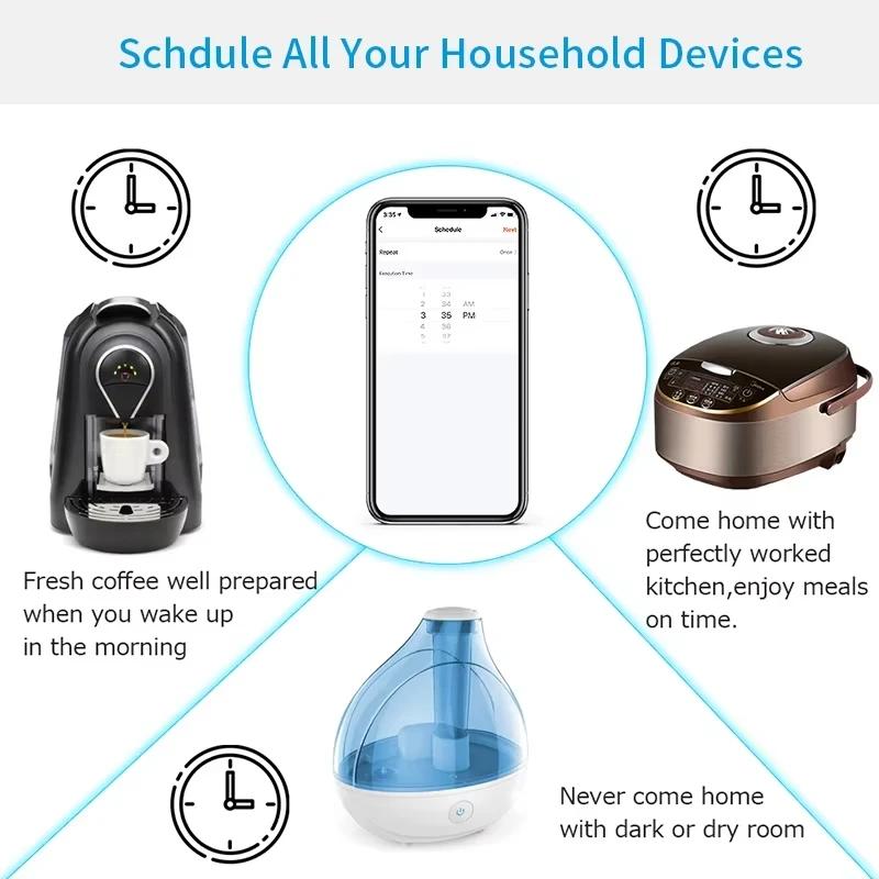 Tuya WiFi/Zigbee Smart Socket EU Power Monitoring Smart Life APP Control Remote Voice Timer Compatible with Alexa Google Home
