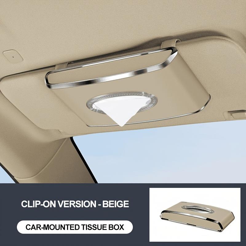 Faux Leather Car Tissue Box with Non-Slip Base Design, Essential for Various Vehicle Types, Enhances The Interior Aesthetics, Easy To Clean