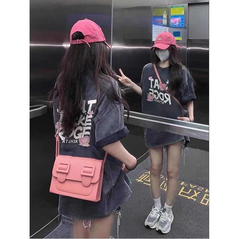 

Women s Vintage Distressed Washed Oversized Cotton T-Shirt L