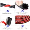 D-Shape Car Door Rubber Seal Strip,Black Automotive Weather Stripping With Self-Adhesive To Reduce Noise And Water-Leaking Fit Most