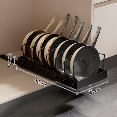 Lid Holder Cookware Storage Rack Space Saving Pull Out Organizer Premium Drawer Organizer Desk