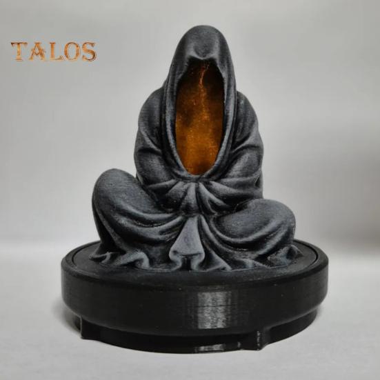Meditation Dead LED Candlestick Mysterious Ghost Candle Holder for Halloween Home Desktop Decoration