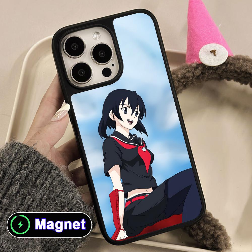 Akame Kurome Matte Surface Magsafe Mobile Phone Case for iPhone 17 16 15 14 13 12 11 Air Pro Max Plus Colorful Cover
