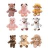 Farm Animal Plush Cute Pig Lamb Highland Cow Stuffed Toys Soft Fluffy Hugging Dolls for Kids And Adults