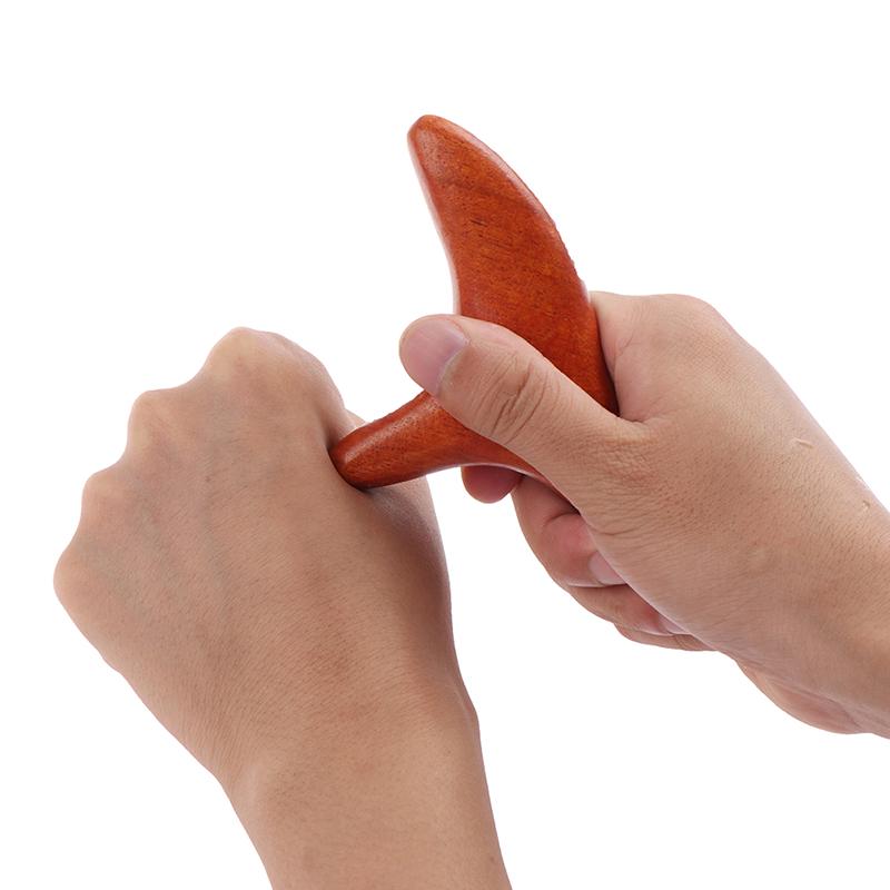 Dřevěný trojúhelníkový masážní přístroj na tělo Akupunktura Terapie Reflexologie Relaxace Uvolnění stresu