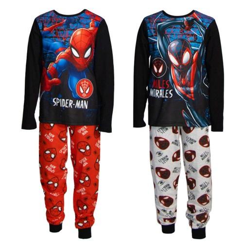 Spiderman: Miles Morales Childrens/Kids Logo Long Pyjama Set (Pack of 2)