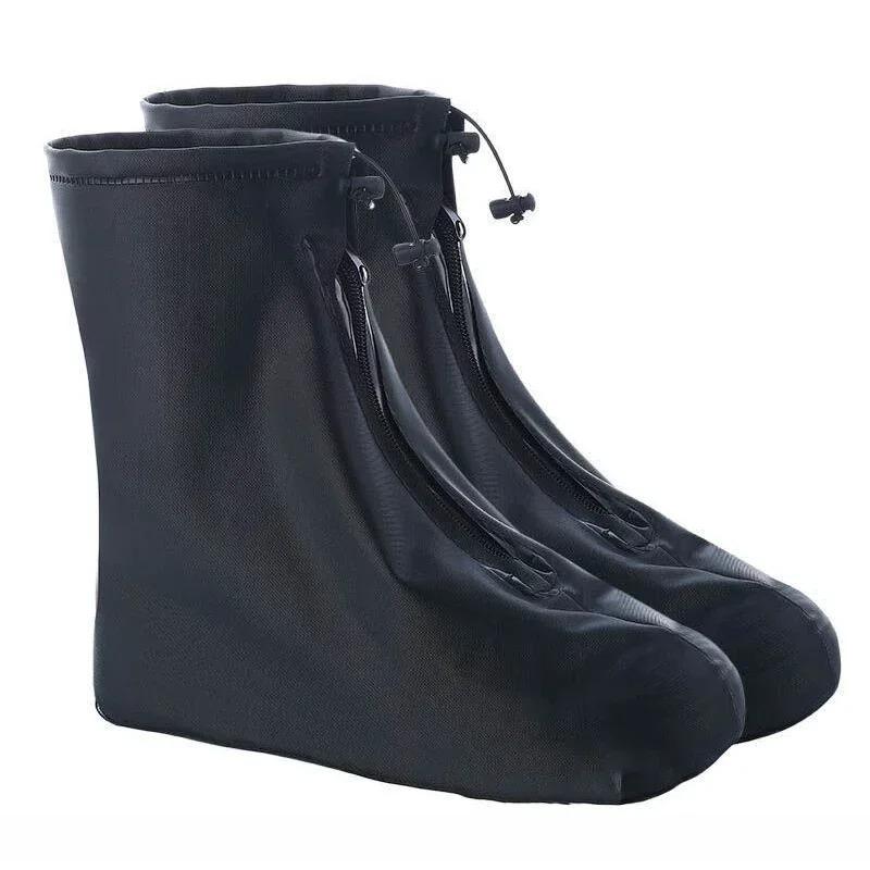 

Waterproof Shoe Cover Silicone Sport Rain Boot Cover with Layer Non-slip Material Wear-resistant Thick Shoes Cover Unisex 1 Pair XL(41-42) чёрный