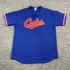 Vintage 90-tal Majestic Chicago Cubs Basebolltröja XL 23x30 Blå Spellout