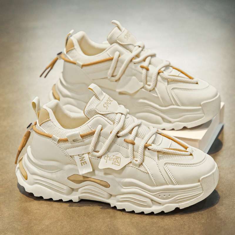 Men's Shoes 2025 New Summer Breathable Thick-soled Fried Street Dad Shoes Men's Mesh Casual Running Sports Popular Trendy Shoes