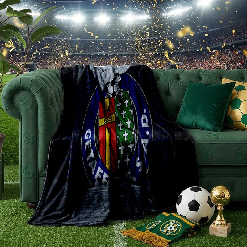 Getafe Crest Design Throws Blanket Flannel Blankets Plush for Couch Bed Gifts for Men Women Travel picnic blanket Christmas fan gifts