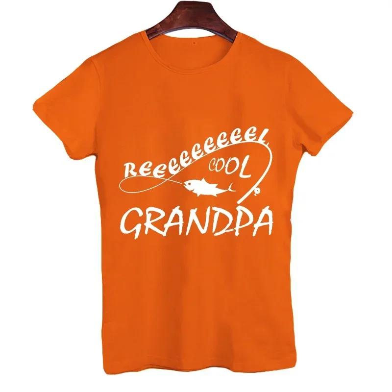 Men's Brand T-shirts Fishing Grandpa Print Shirt Funny Short Sleeve T Shirts Summer Tshirt Harajuku Streetwear T-Shirt for Men