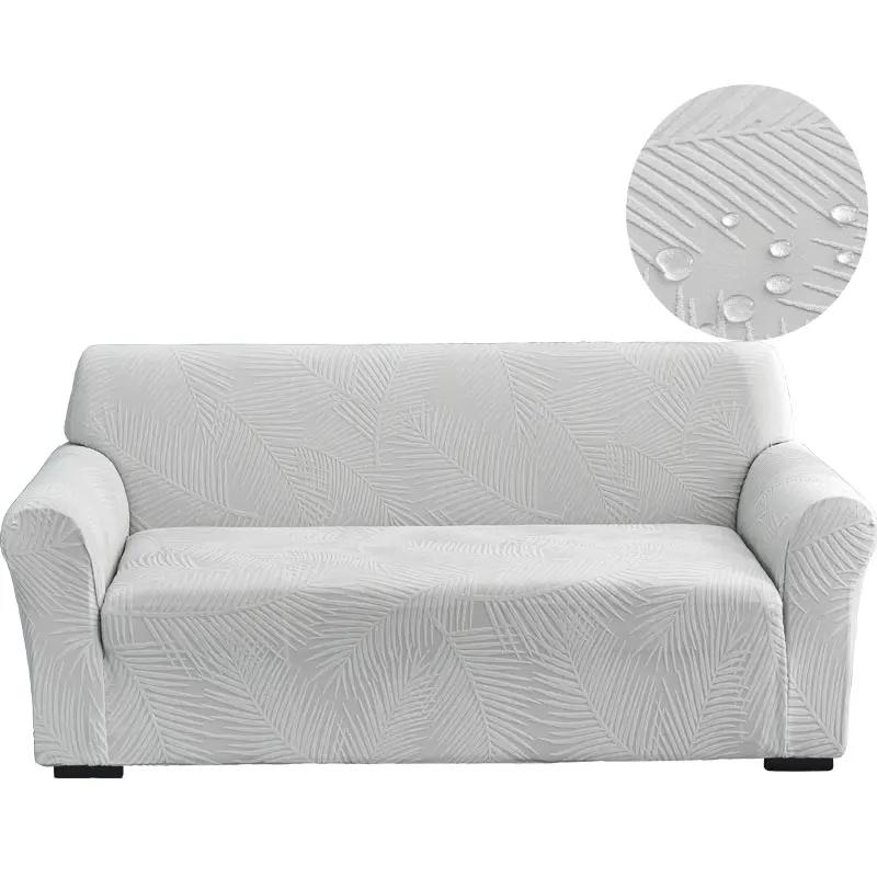Water Repellent Woven Fabric Jacquard Sofa Protectors 1/2/3/4 Seats For Den Thickened Flexible L Shaped Sofa Furniture Cover Protector Removable