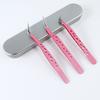 Multifunctional Tweezers Stainless Steel Eyelash Tweezers Grafting False Eyelash Patches False Eyelash Aids Portable Tweezers