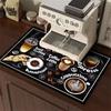 2pcs Vintage Placemat Anti-Slip Dish Drying Pad Versatile Coffee Machine Mat  Tableware